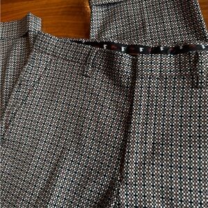 Murano Brown Black Pattern Alex Fit Trousers 32X34